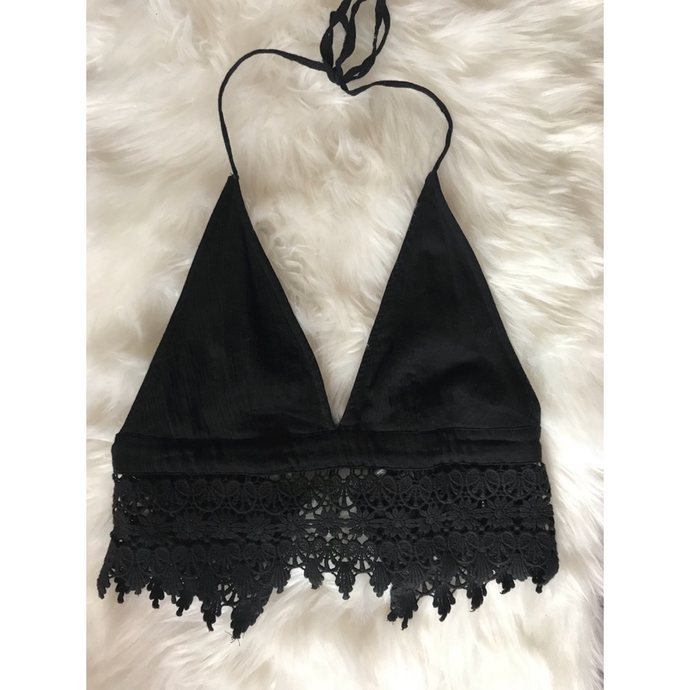 Lace halter top